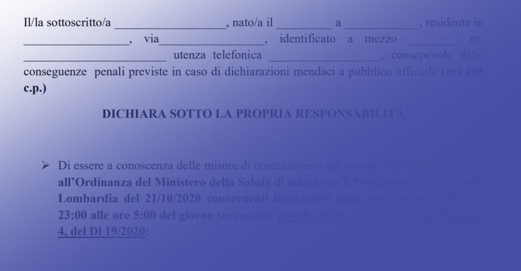 COVID-19: coprifuoco e ordinanza 623 Regione Lombardia