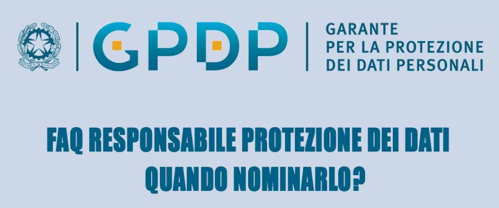 FAQ Responsabile della Protezione dei Dati